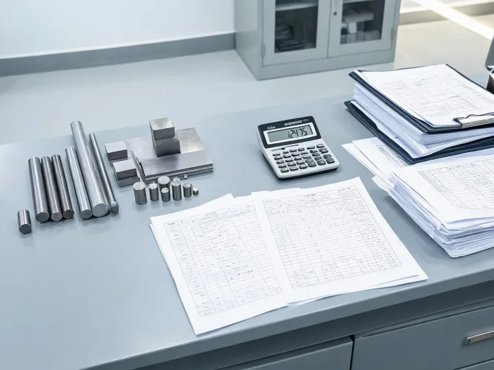 Steel stock list and material data desk
